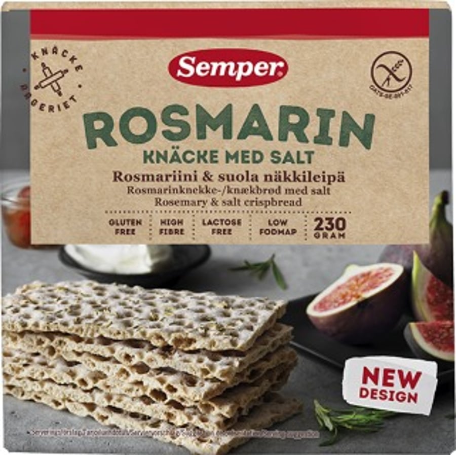 Semper glútenlaust hrökkbrauð með rósmarín 230 g