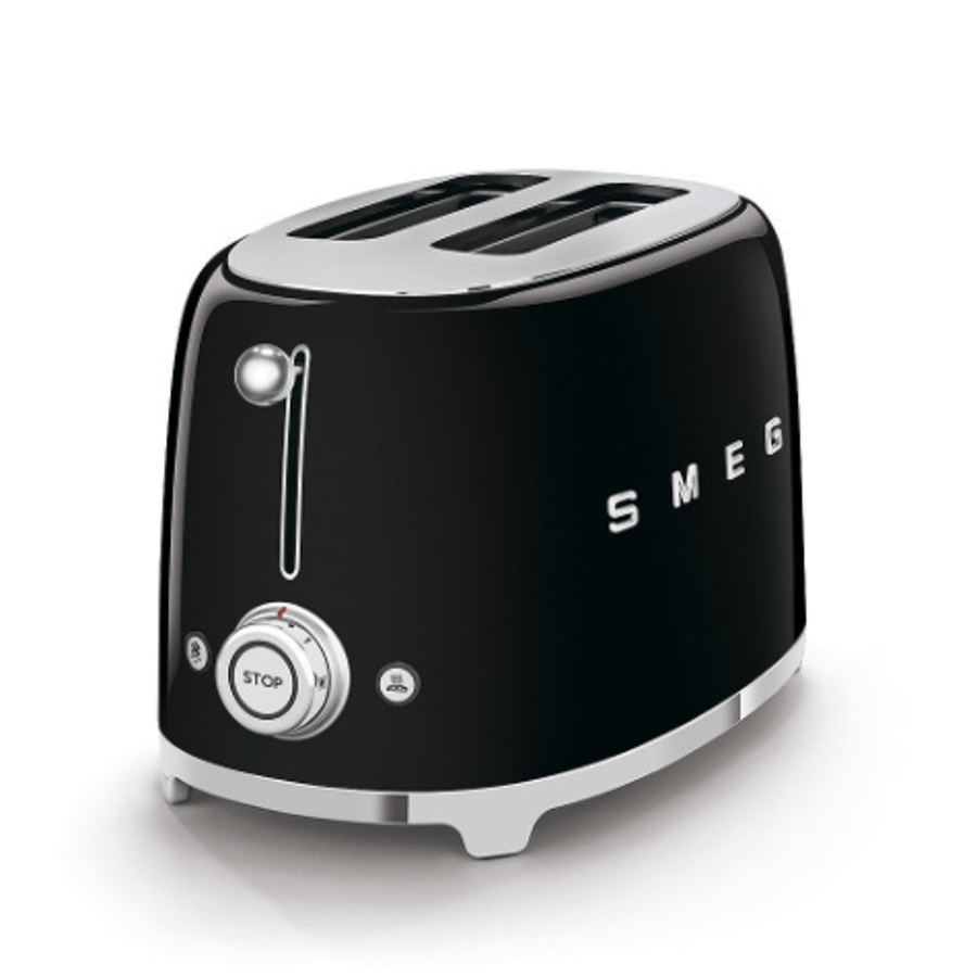 Smeg brauðrist fyrir 2 sneiðar retro style - svört.