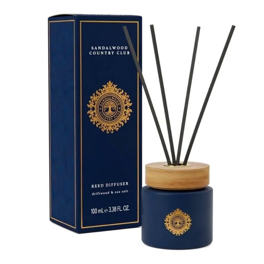 Sandalwood Country Club Blue Signature Driftwood & Sea Salt Diffuser 100ml