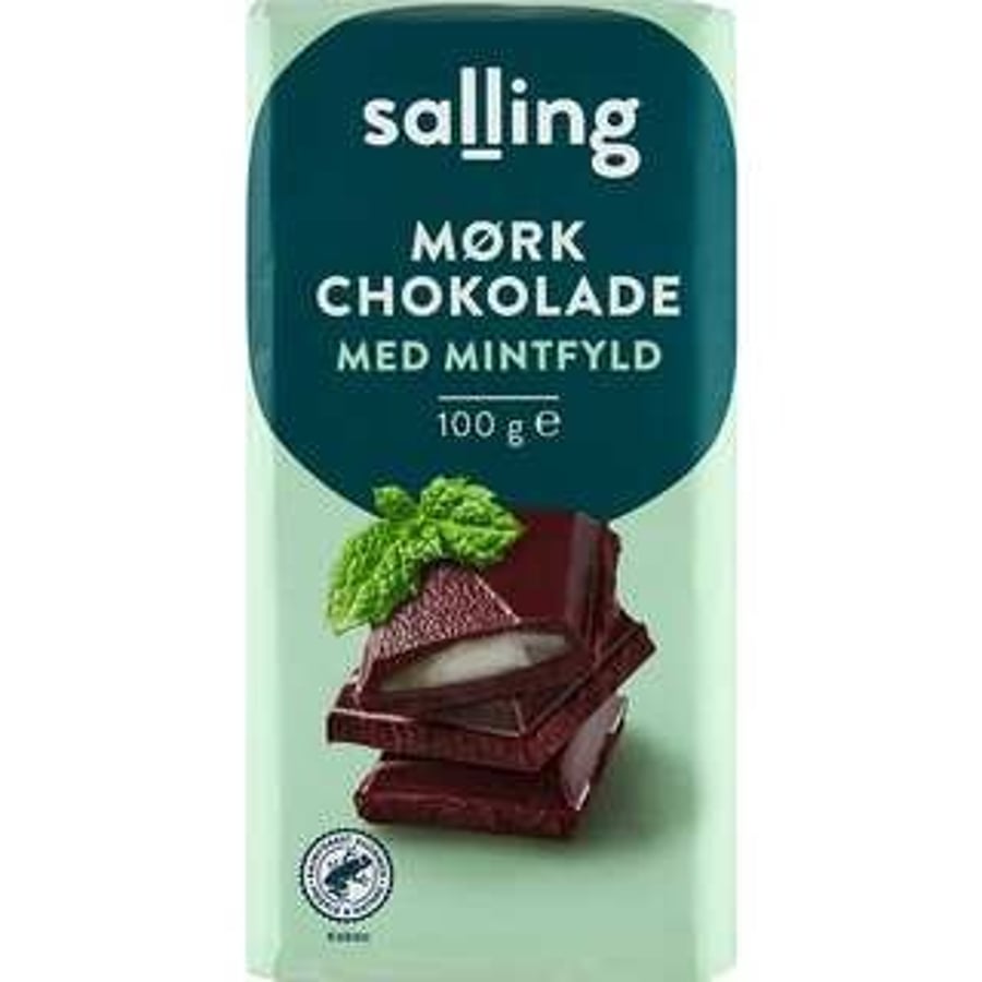 Salling dökkt súkkulaði með mintufyllingu 100 g