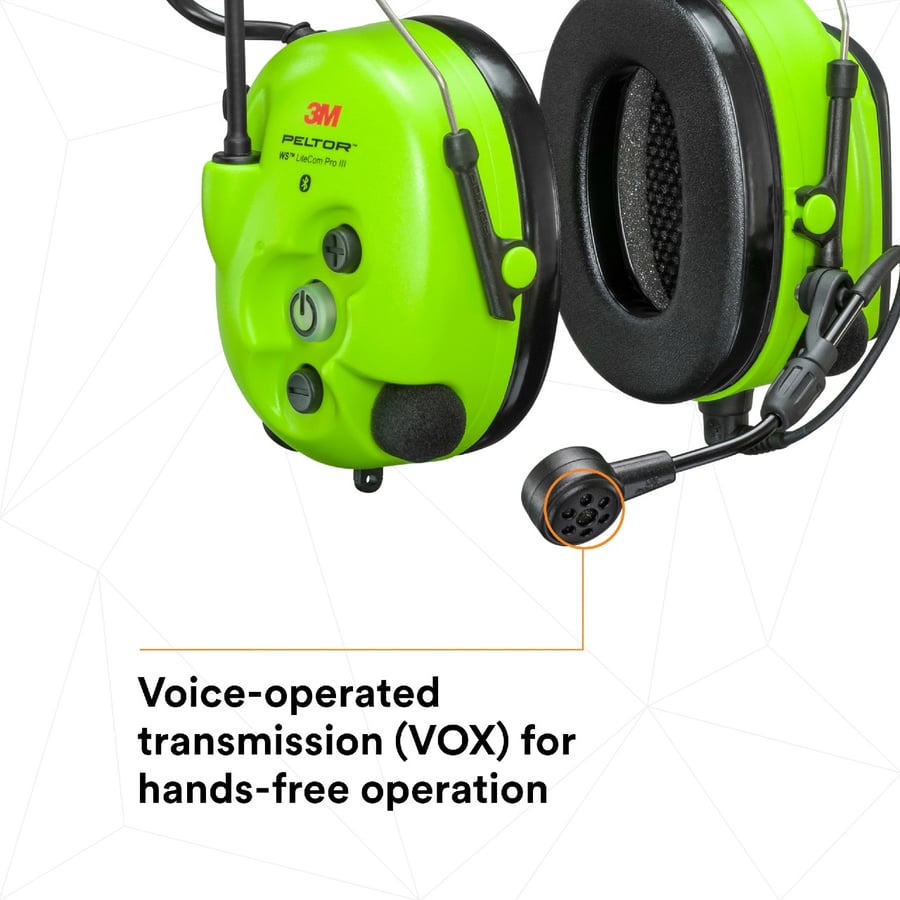 Peltor LiteCom WS PRO III HiViz fyrir hjálm