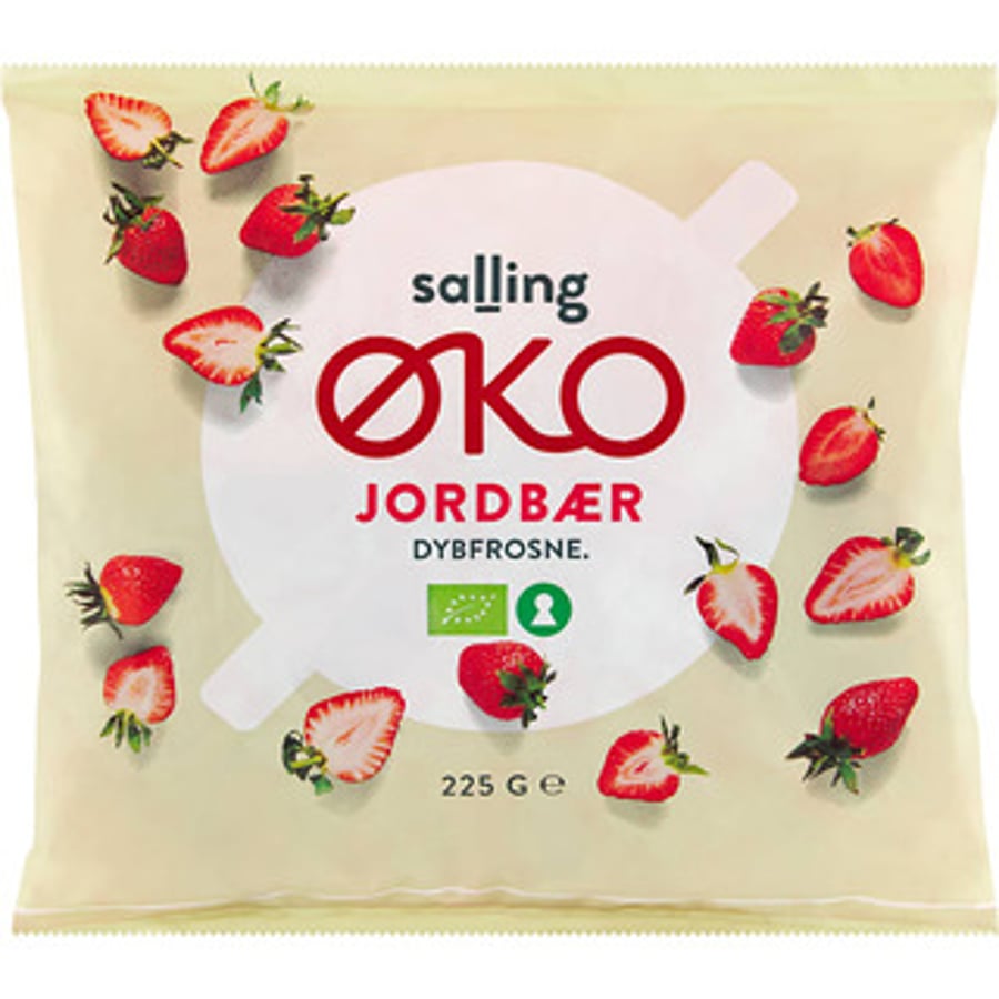 Salling ØKO lífræn jarðarber, hraðfryst 225 g