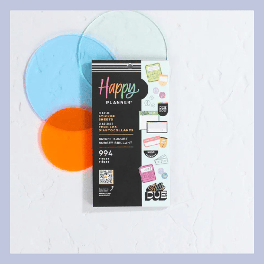 The Happy Planner límmiðar – Bjart fjármál