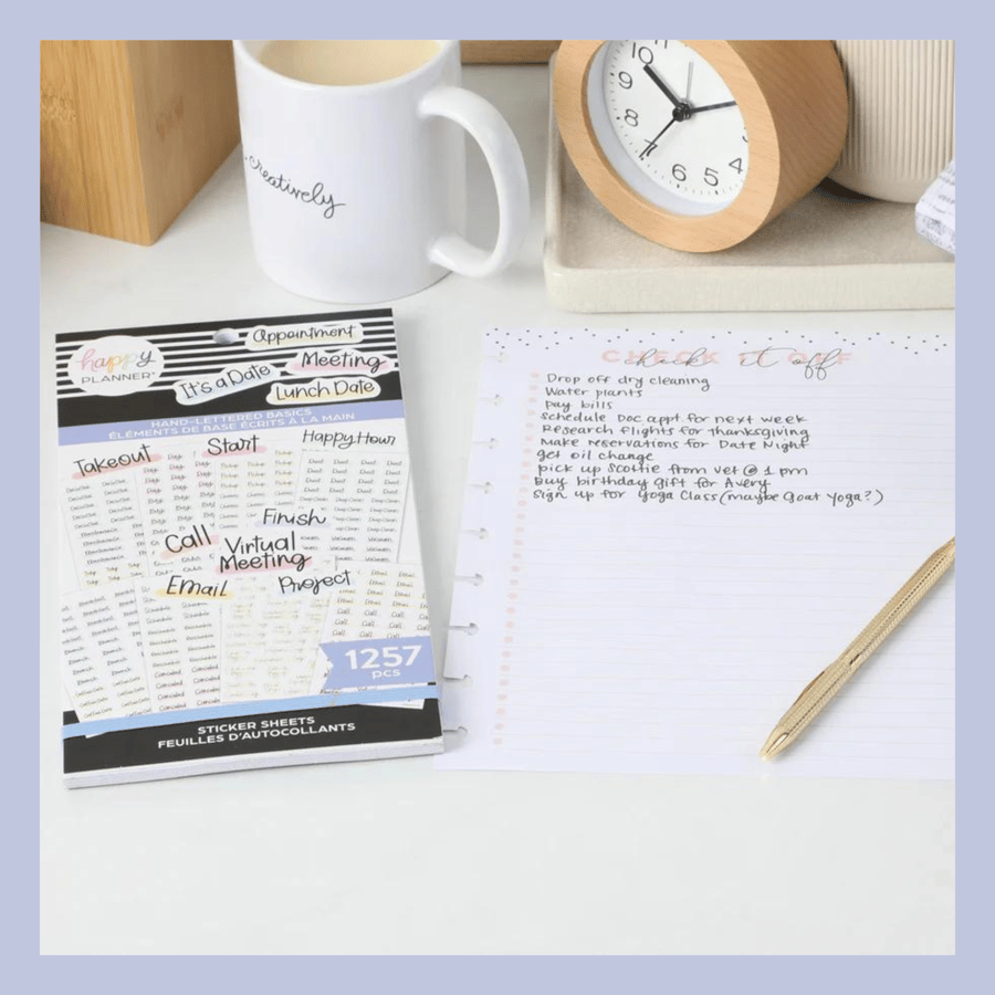 The Happy Planner límmiðar – Daglegar áminningar