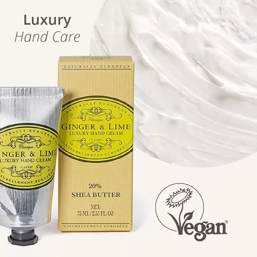 Naturally European Hand áburður með Ginger & Lime ilm 75 ml