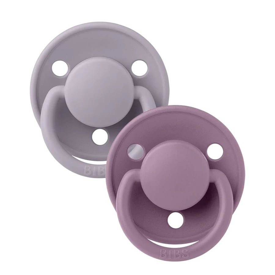 BIBS De Lux Lux Grey/Mauve one size 2pk