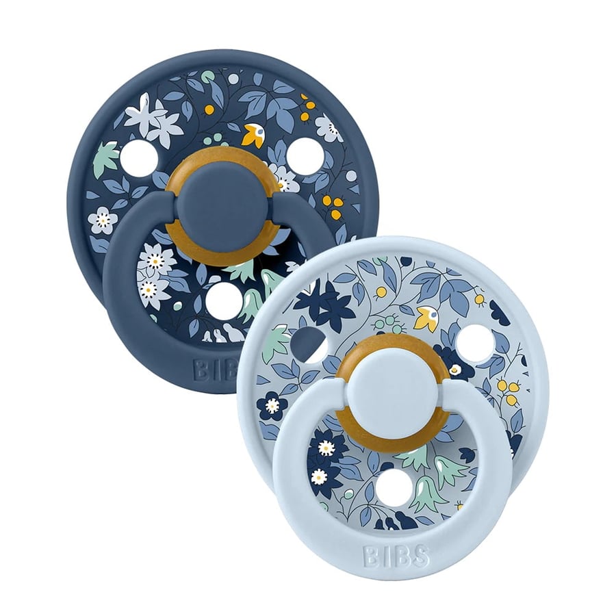 BIBS x LIBERTY Colour Chamomile Lawn – Baby Blue Mix Stærð 1