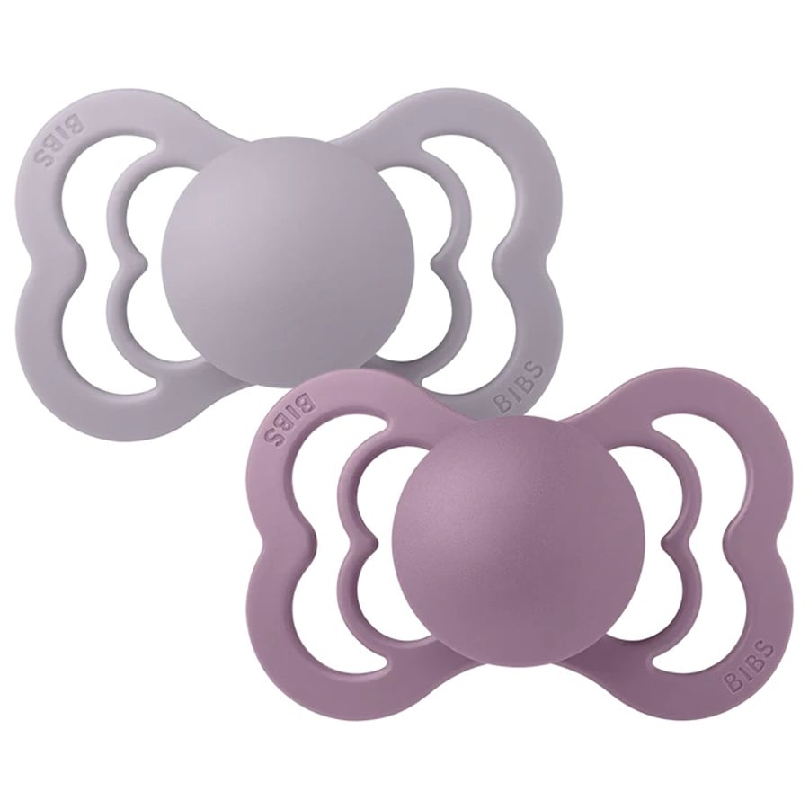 BIBS Supreme Grey/Mauve Size 2 2pk
