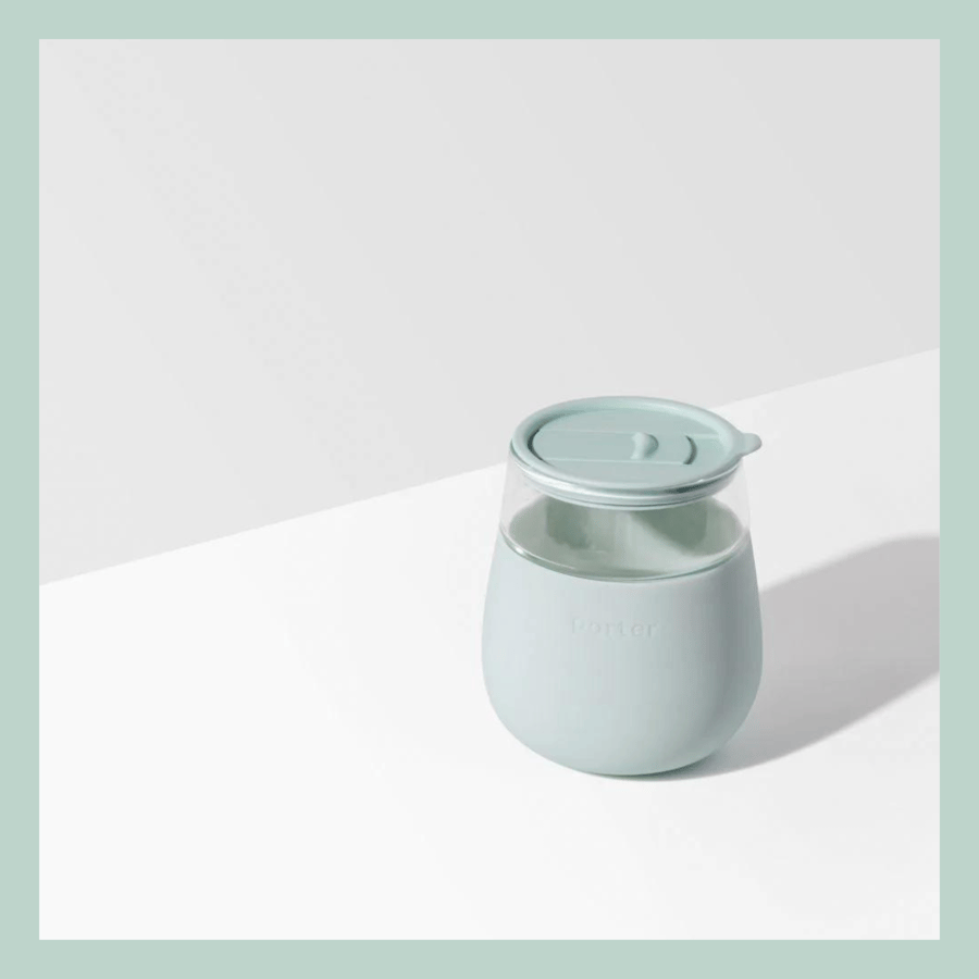 Porter glas með loki – Mint