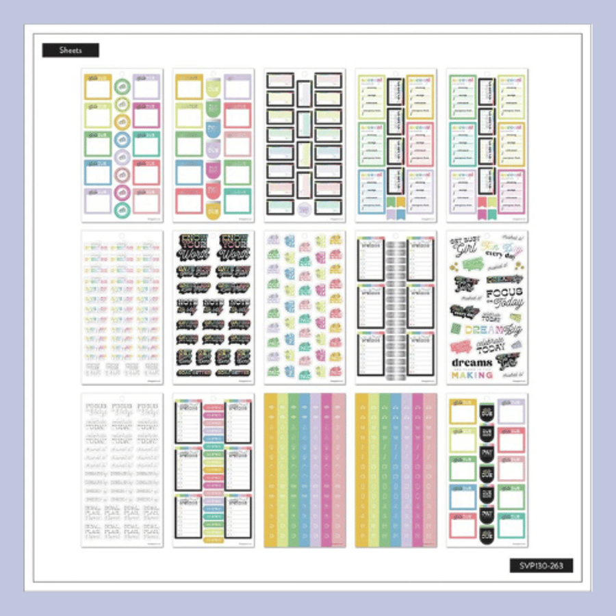 The Happy Planner límmiðar – Bjart fjármál