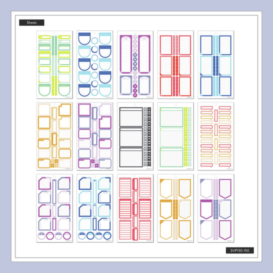 The Happy Planner límmiðar – Dálkar og listar