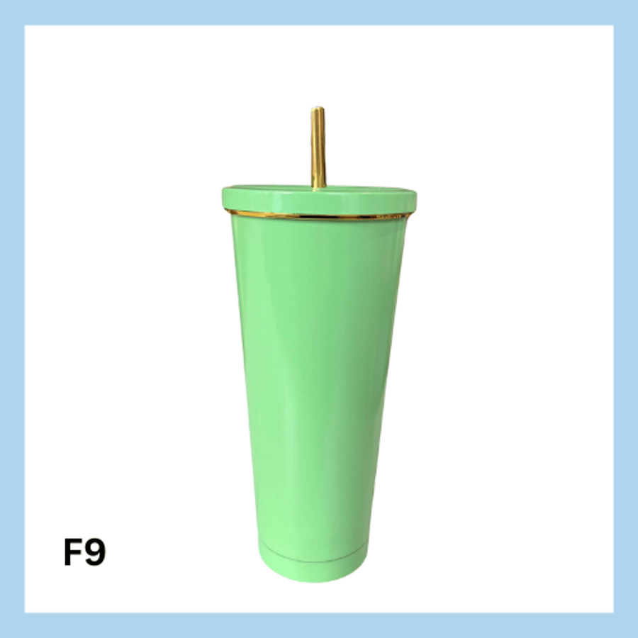 Stál glas með röri – 13 litir