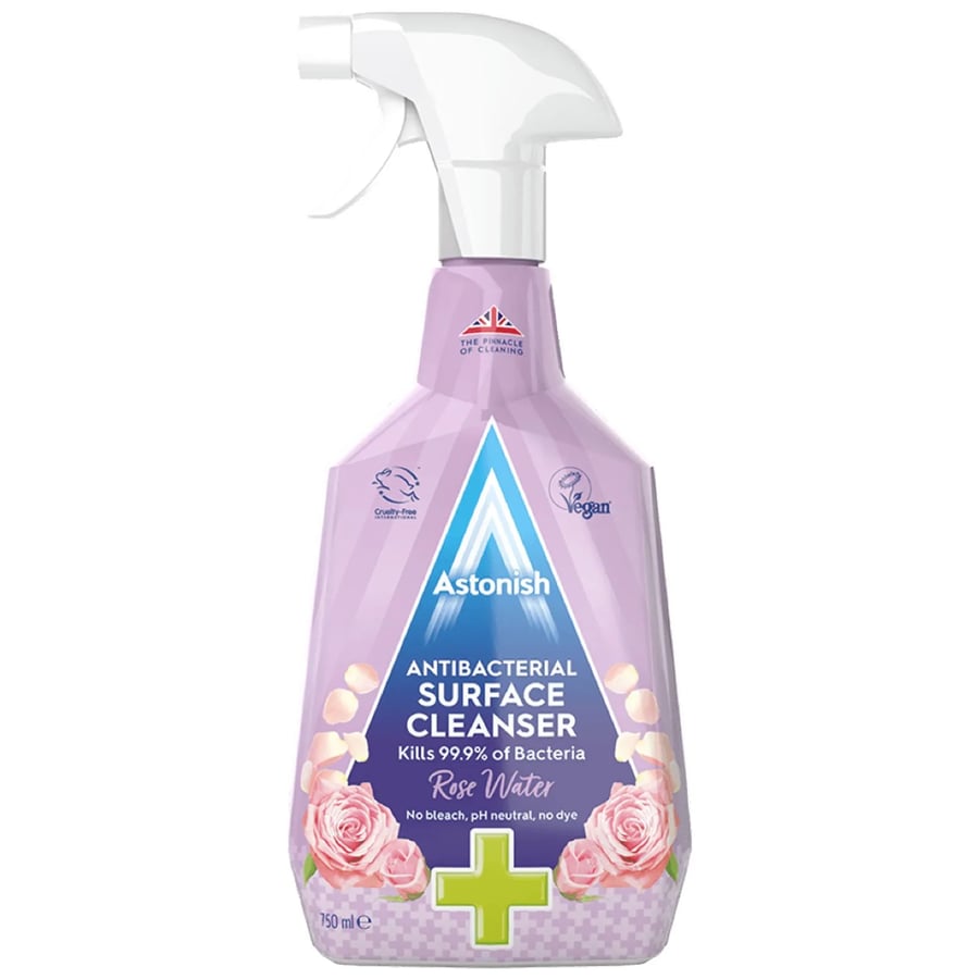 Astonish Antibacterial Surface Cleanser Rose Water 750ml