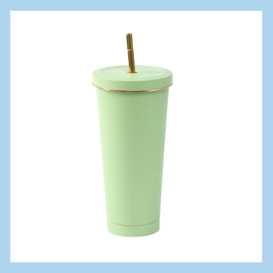 Stál glas með röri – 13 litir