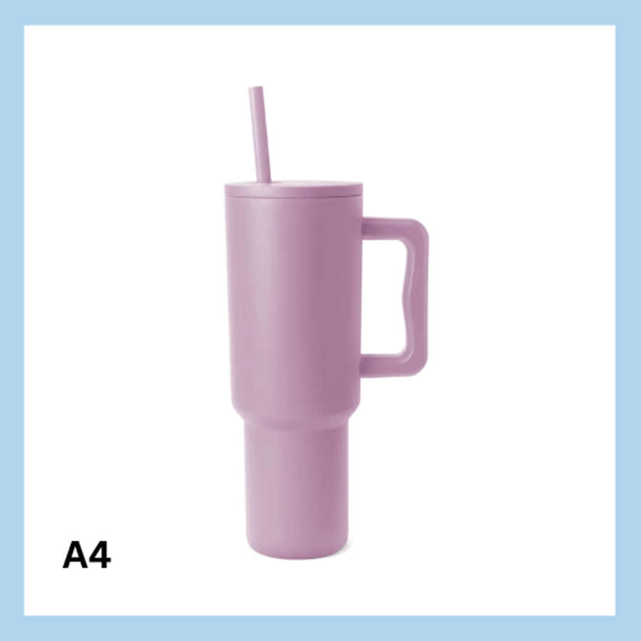 Sérmerktur stálbrúsi með röri 1200ml – 13 litir