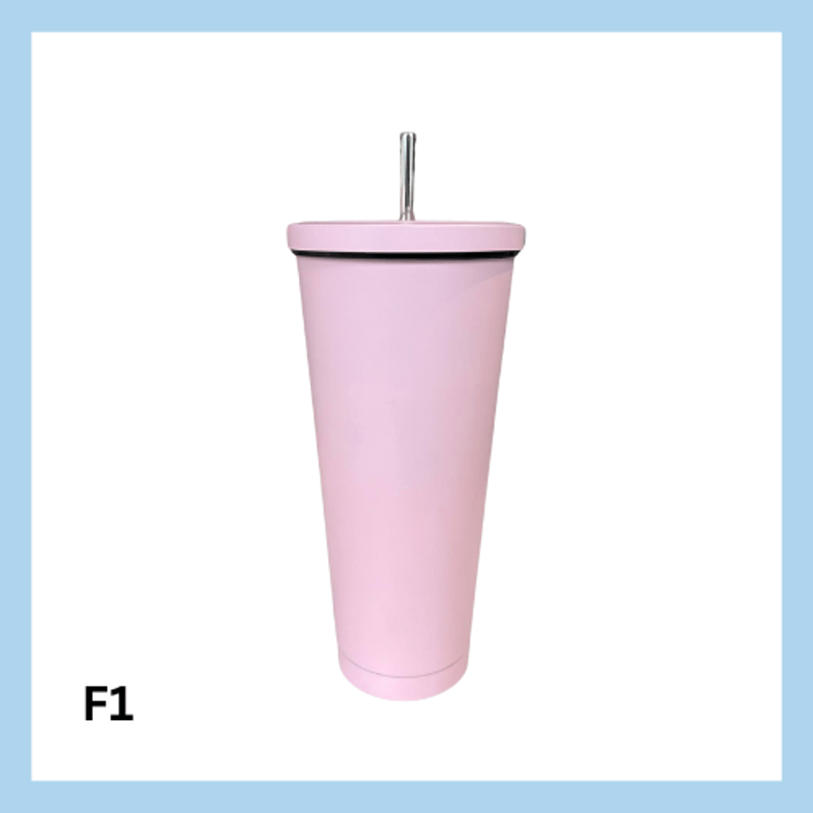 Stál glas með röri – 13 litir