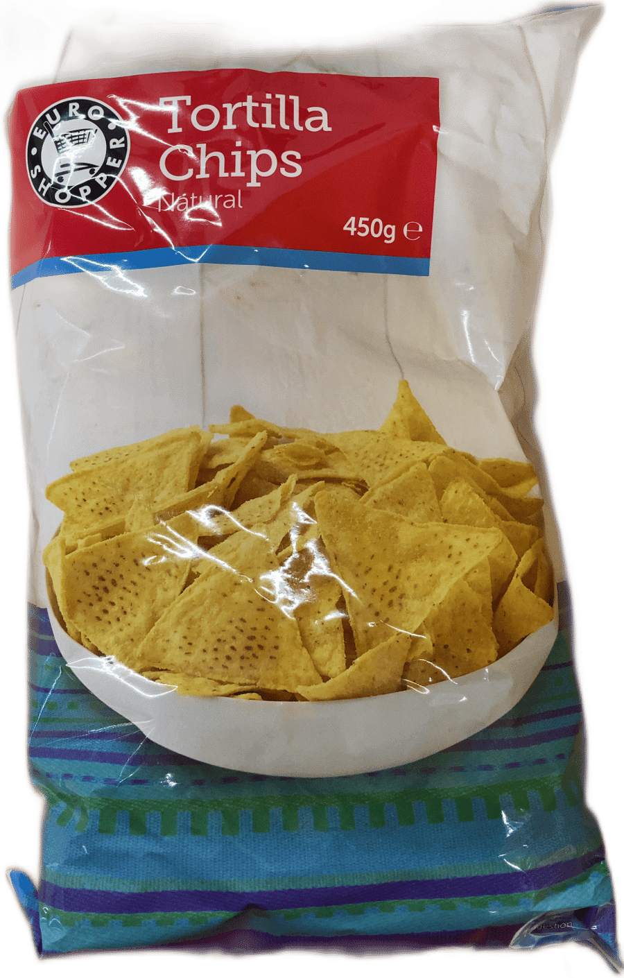 Euro Shopper tortillaflögur natural 450 g