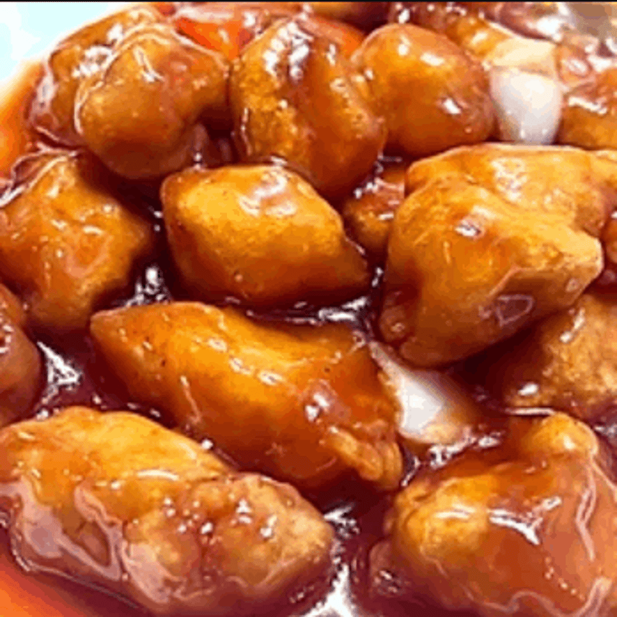 16. Sweet sour kjúklingur