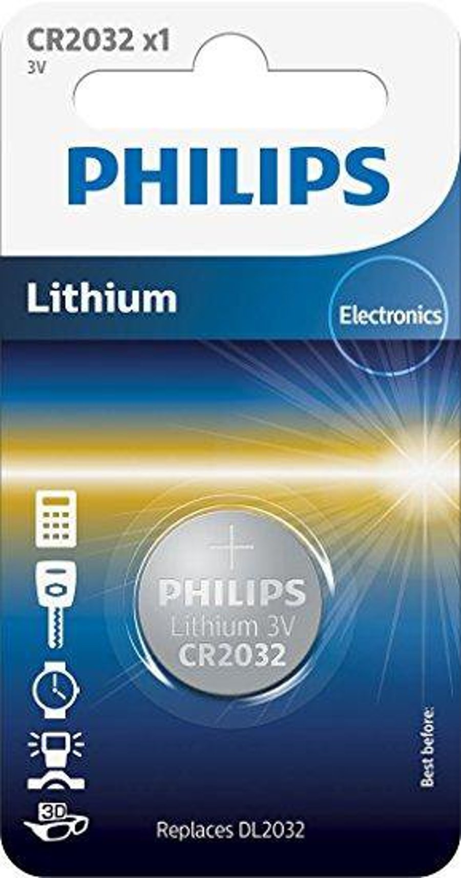 Philips rafhlaða CR2032
