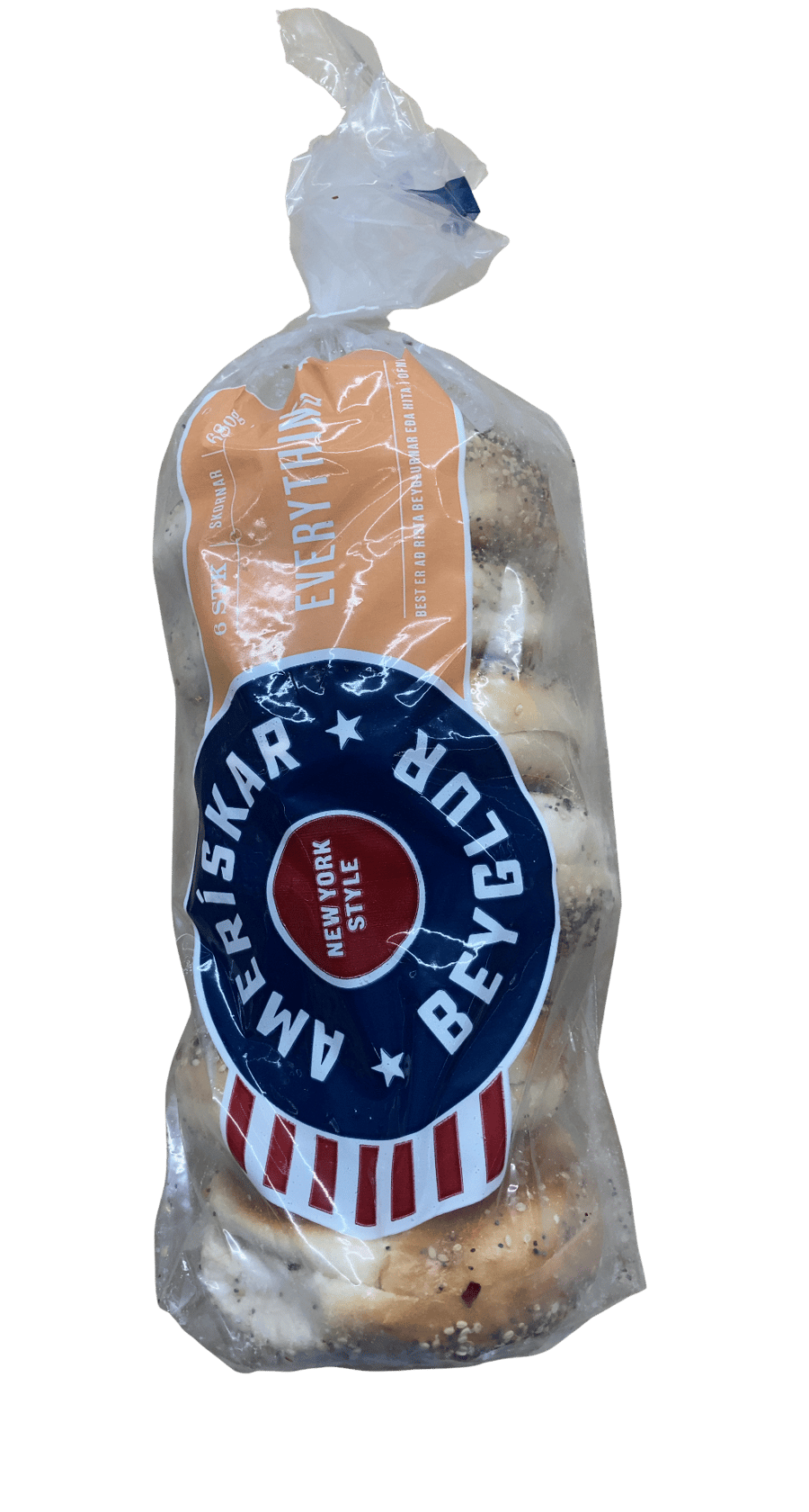 Amerískar New York Style Everything Beyglur Skornar 680 g