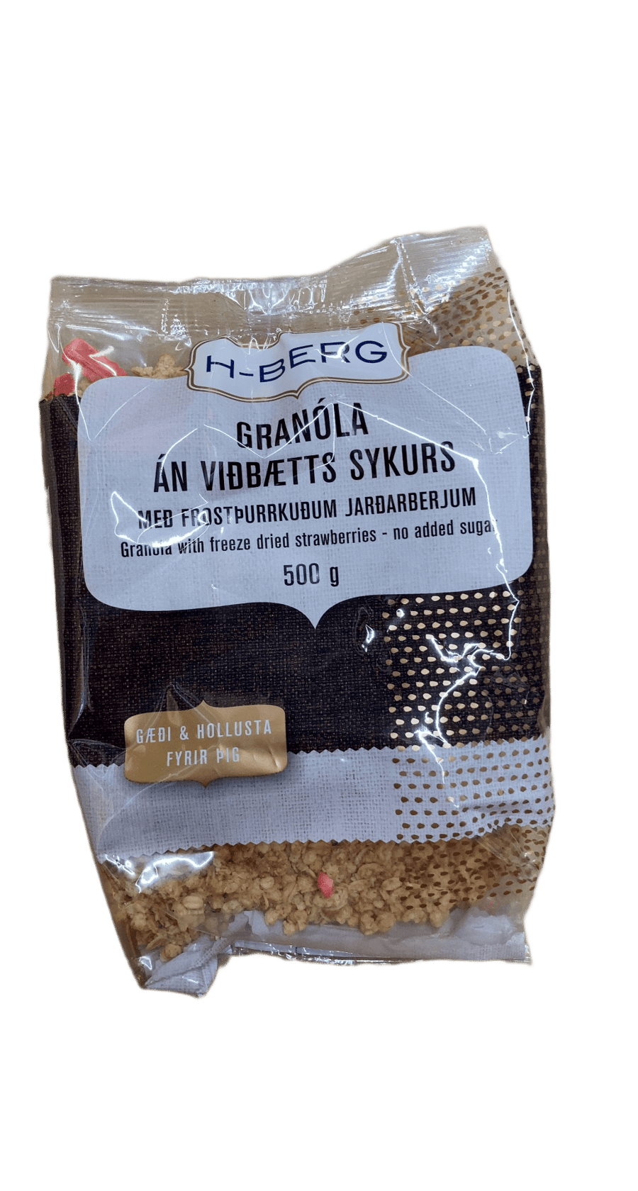 H-Berg Granola með frostþurrkuðum jarðarberjum án viðbætts sykurs 500 g