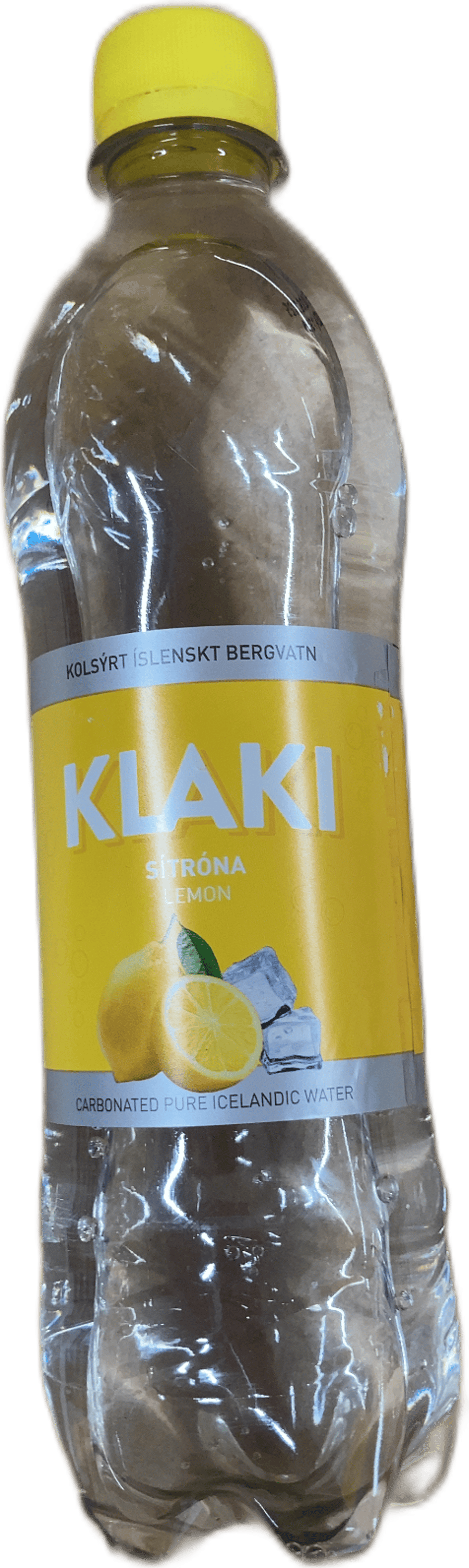 Klaki Sítróna Kolsýrt Íslenskt Bergvatn 500 ml