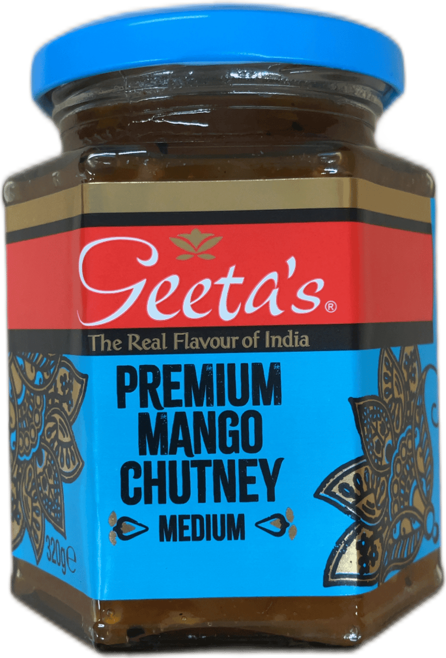 Geeta's úrvals mangóchutney, meðalsterkt 320 g
