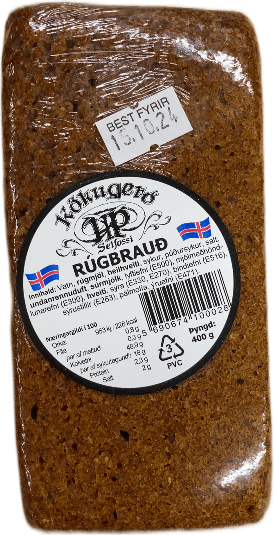 Kökugerð Selfossi Rúgbrauð 400 g