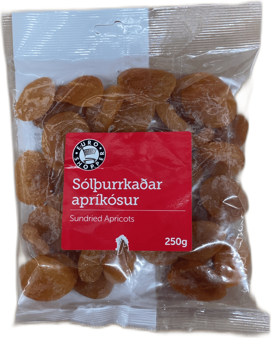 Euro Opp Sólþurrkaðar apríkósur 250 g