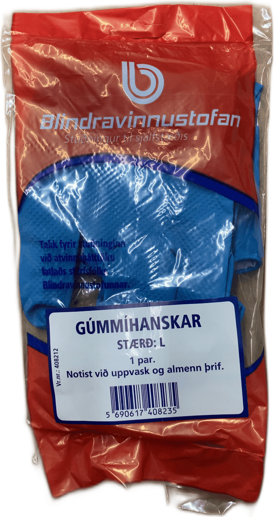 Blindravinnustofan Gúmmíhanskar L 1 par