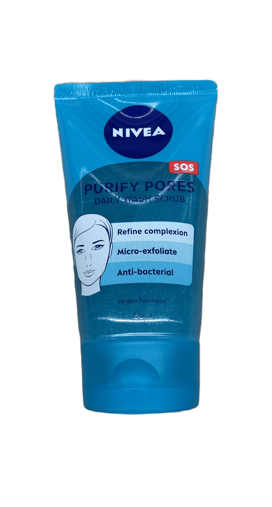 Nivea SOS Purify Pores daglegur hreinsiskrúbbur 150 ml