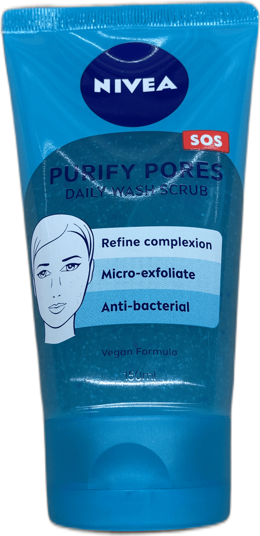 Nivea SOS Purify Pores daglegur hreinsiskrúbbur 150 ml