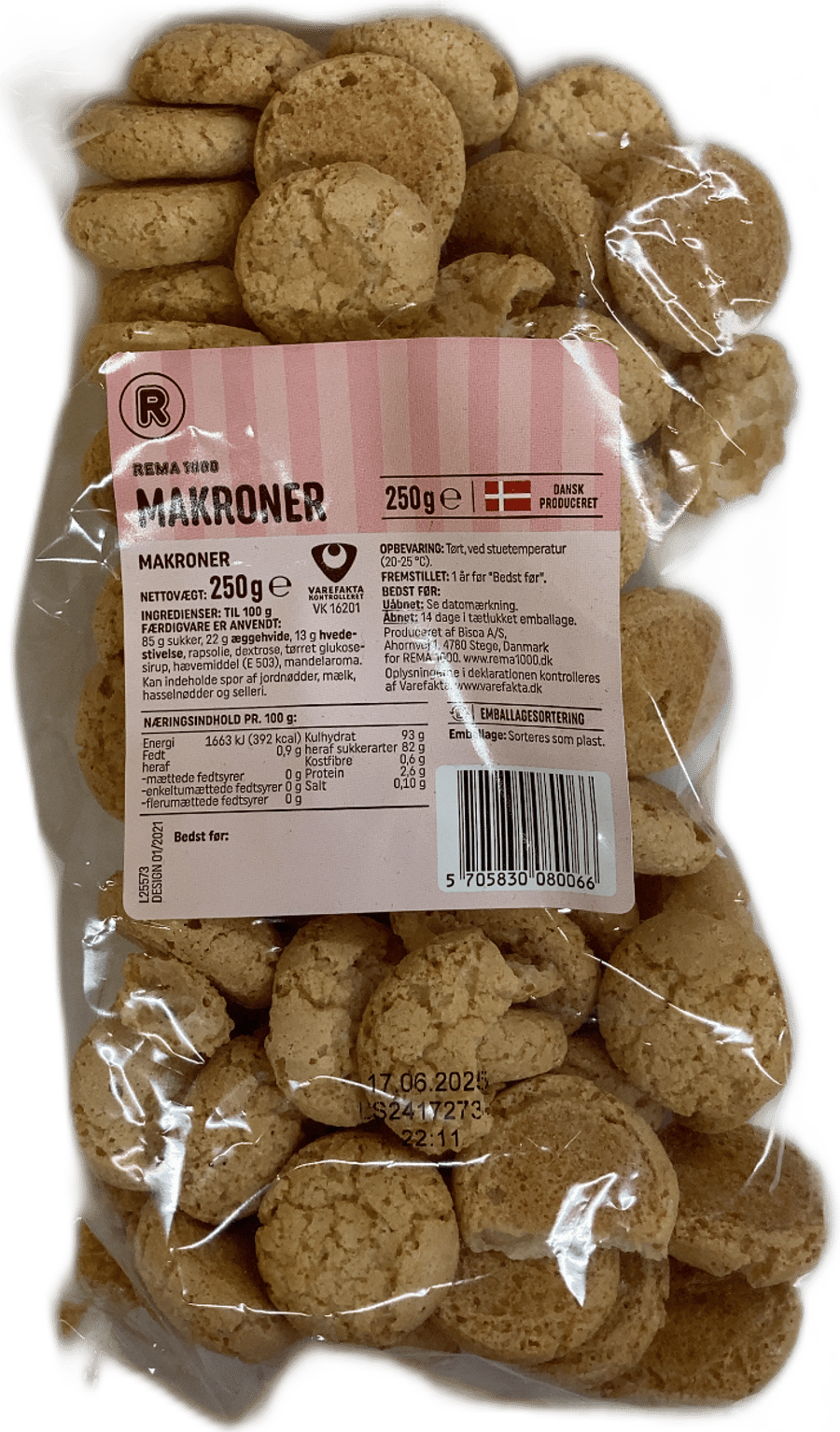Rema 1000 Makrónur 250 g