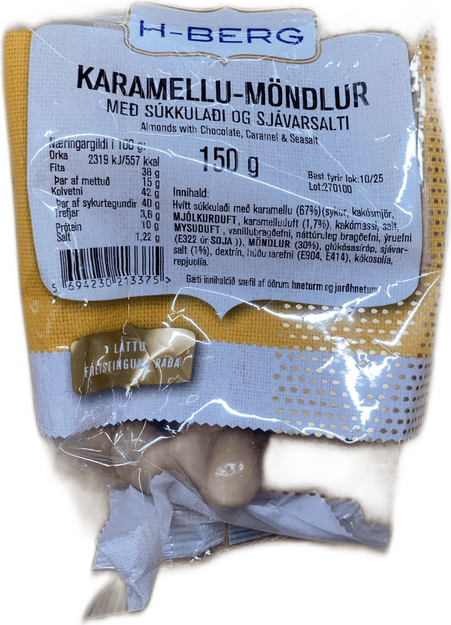 H-Berg Karamellu-möndlur með súkkulaði og sjávarsalti 150 g