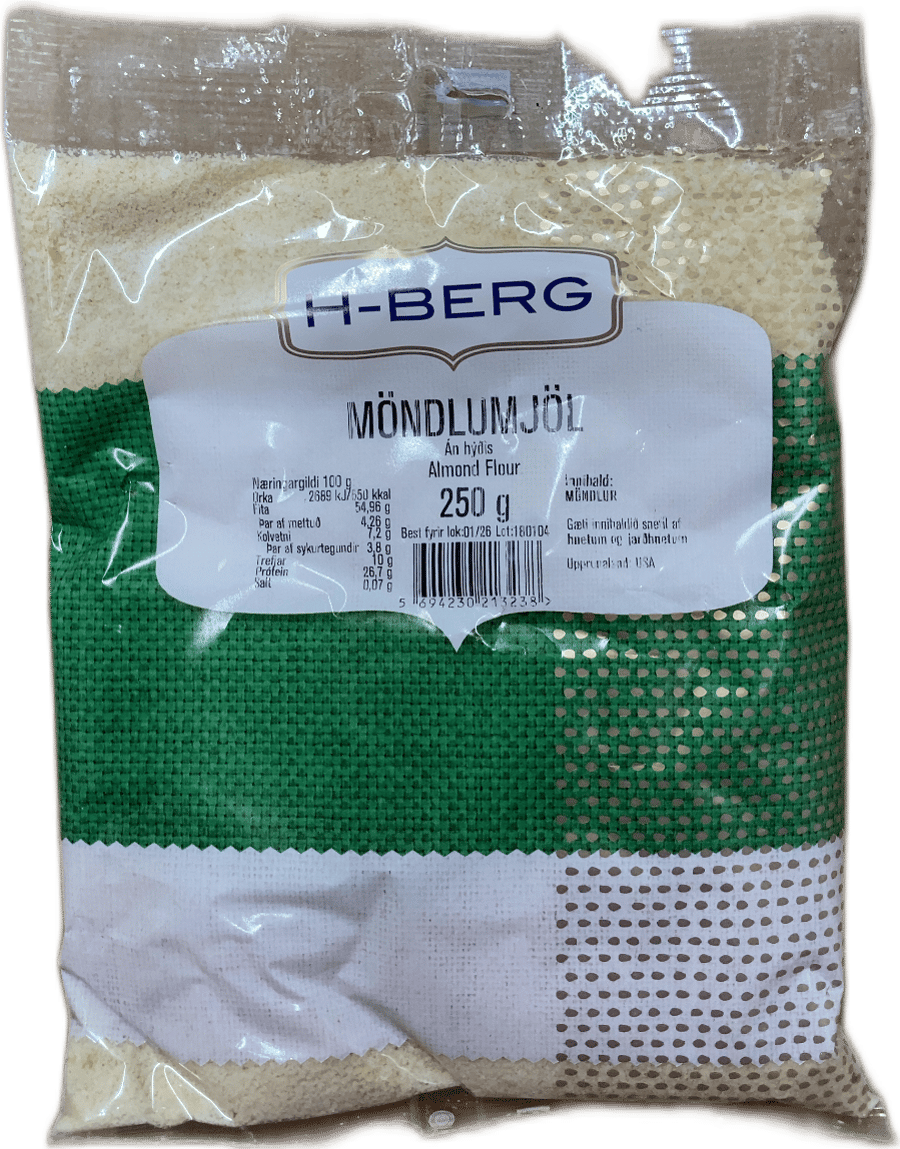 H-Berg Möndlumjöl án hýðis 250 g