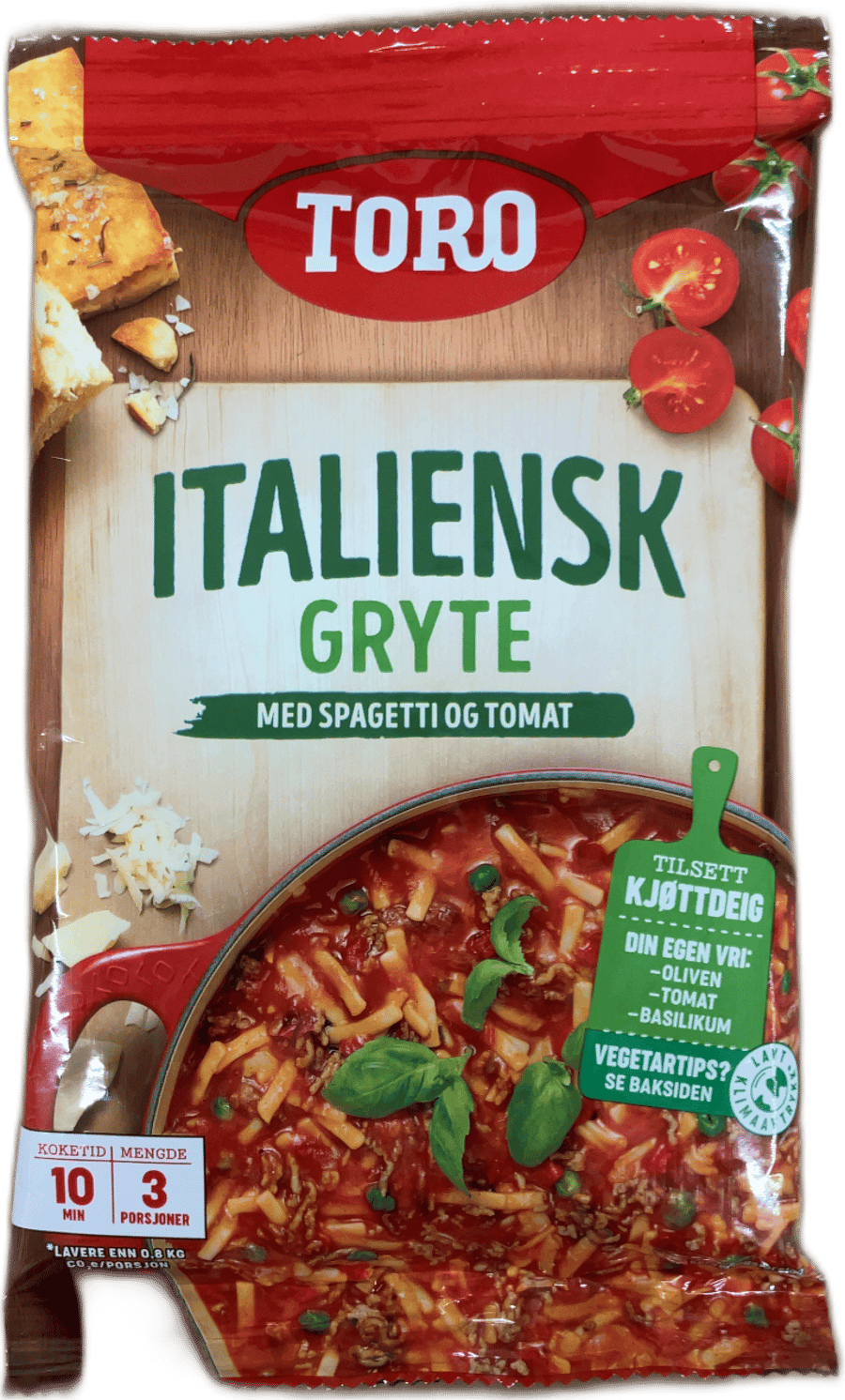 Toro ítalskur pottréttur með spagettí og tómati 176 g