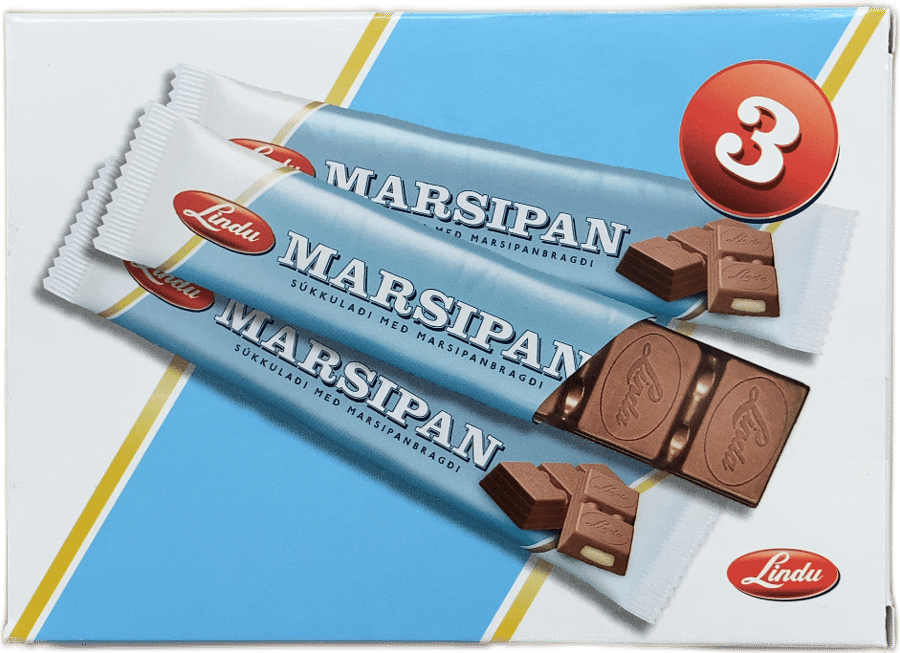 Lindu Marsipan Súkkulaði með marsipanbragði 3 x 55 g