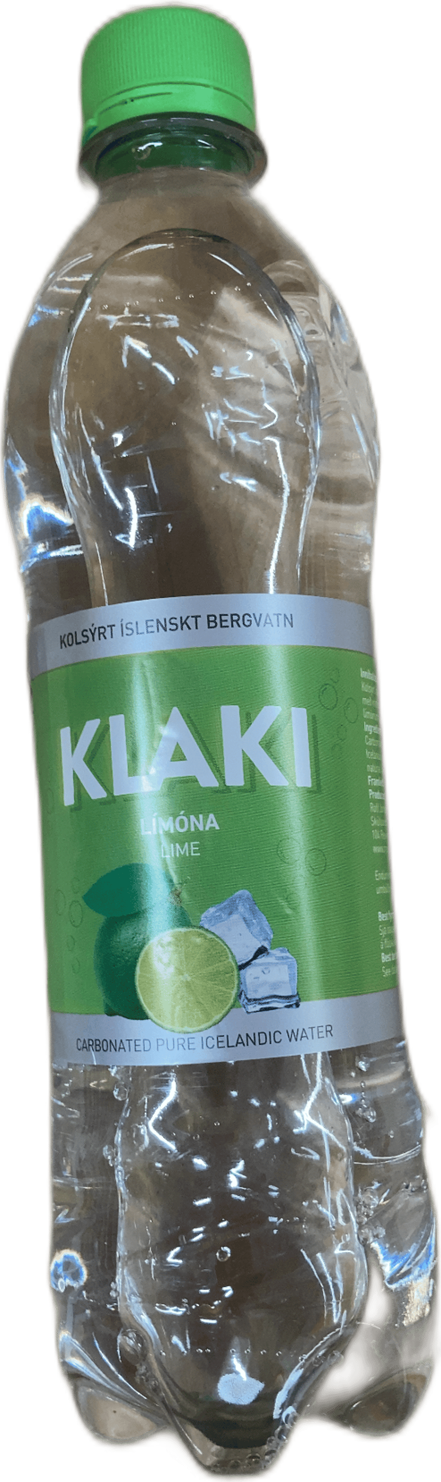 Klaki Kolsýrt Íslenskt Bergvatn Limóna Lime 500 ml