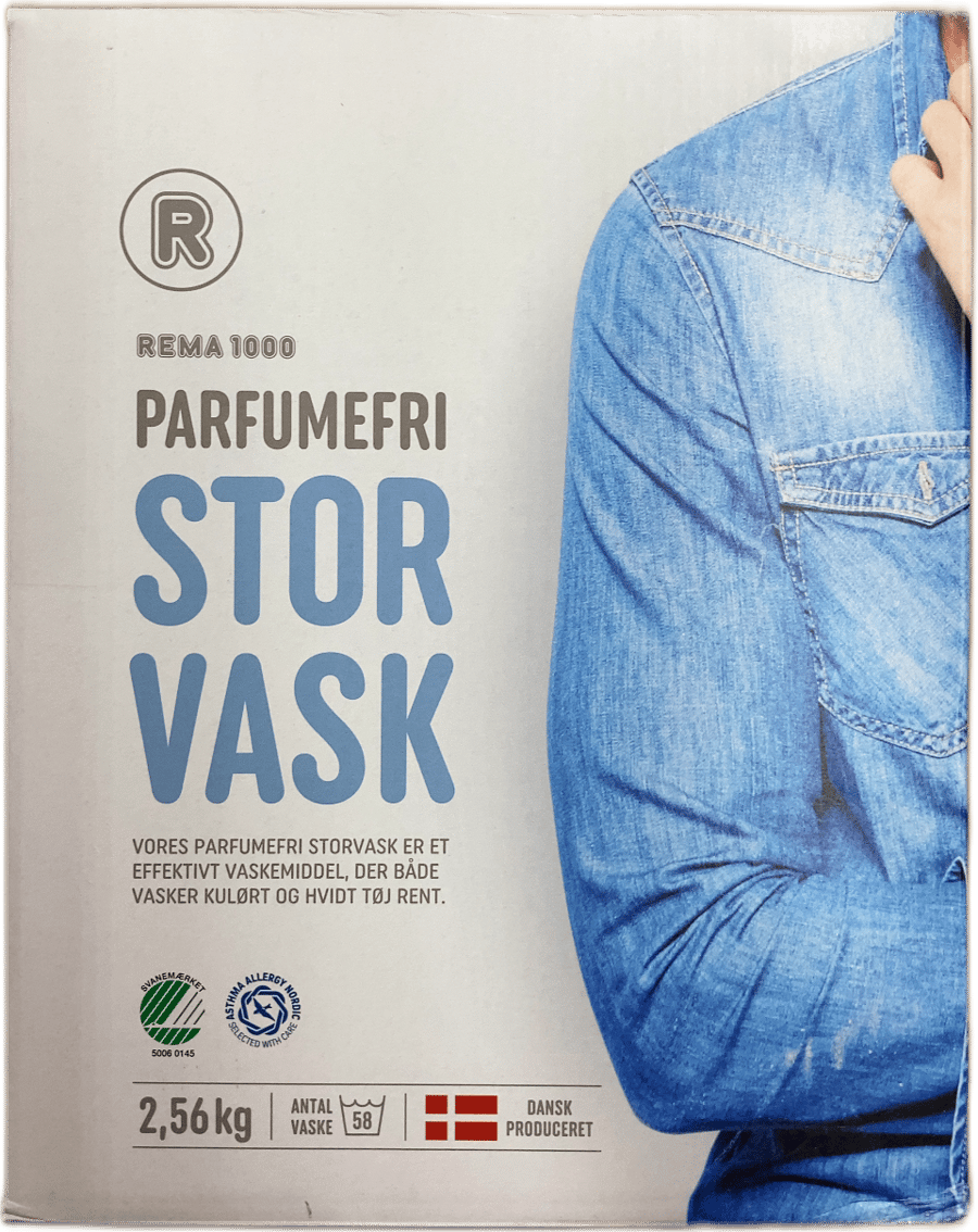 Rema 1000 ilmefnalaust stórþvottaefni 2560 g