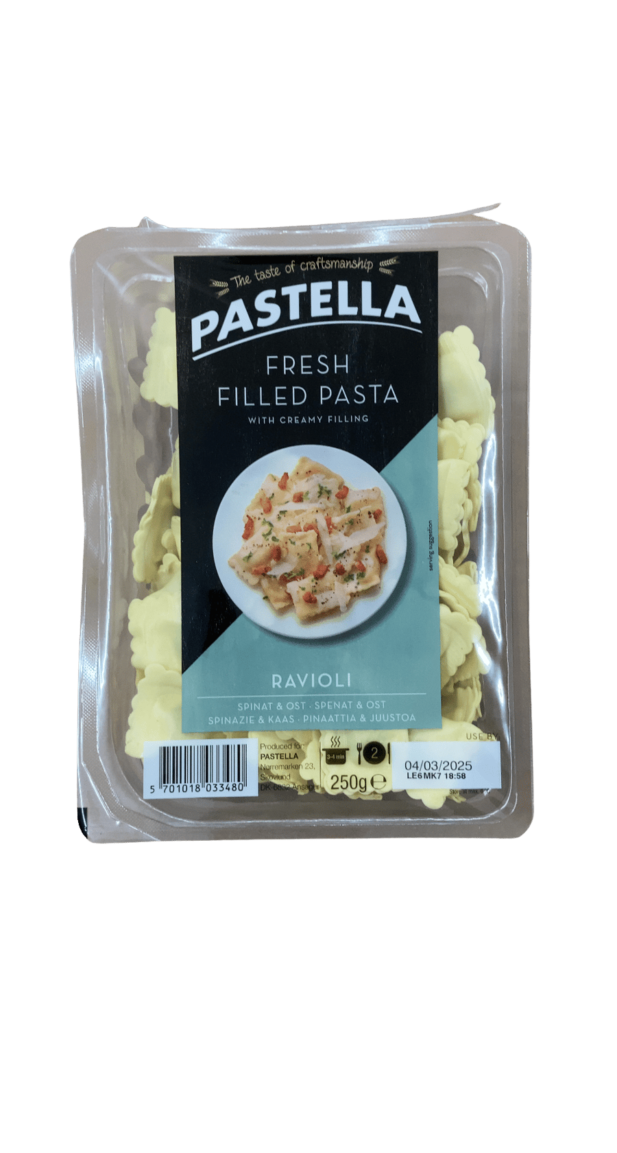 Pastella Ravioli Spínat og Ostur 250 g