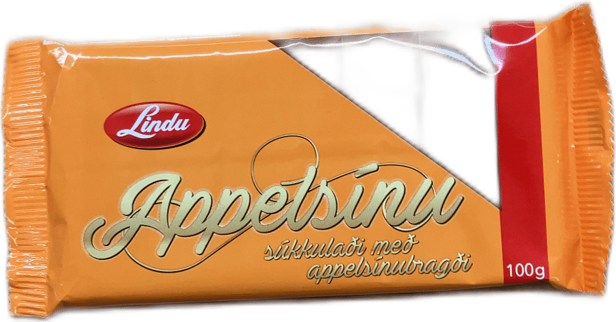 Lindu Appelsínu súkkulaði með appelsínuragúi 100 g