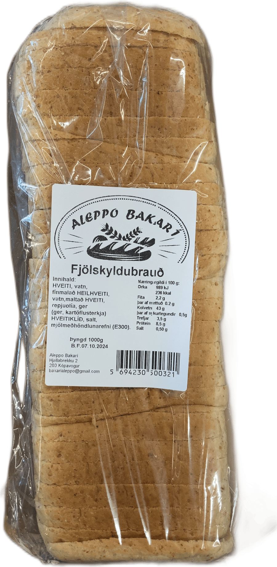 Aleppo Bakarí Fjölskyldubrauð 1000 g