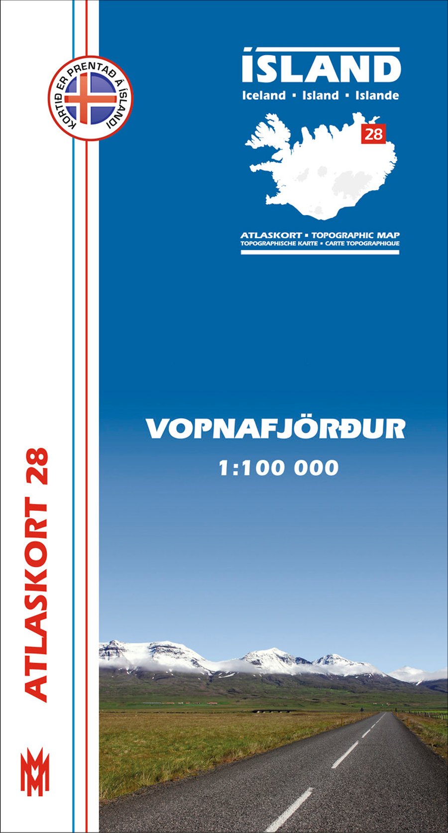 Vopnafjörður 1:100 000 - Atlaskort 28