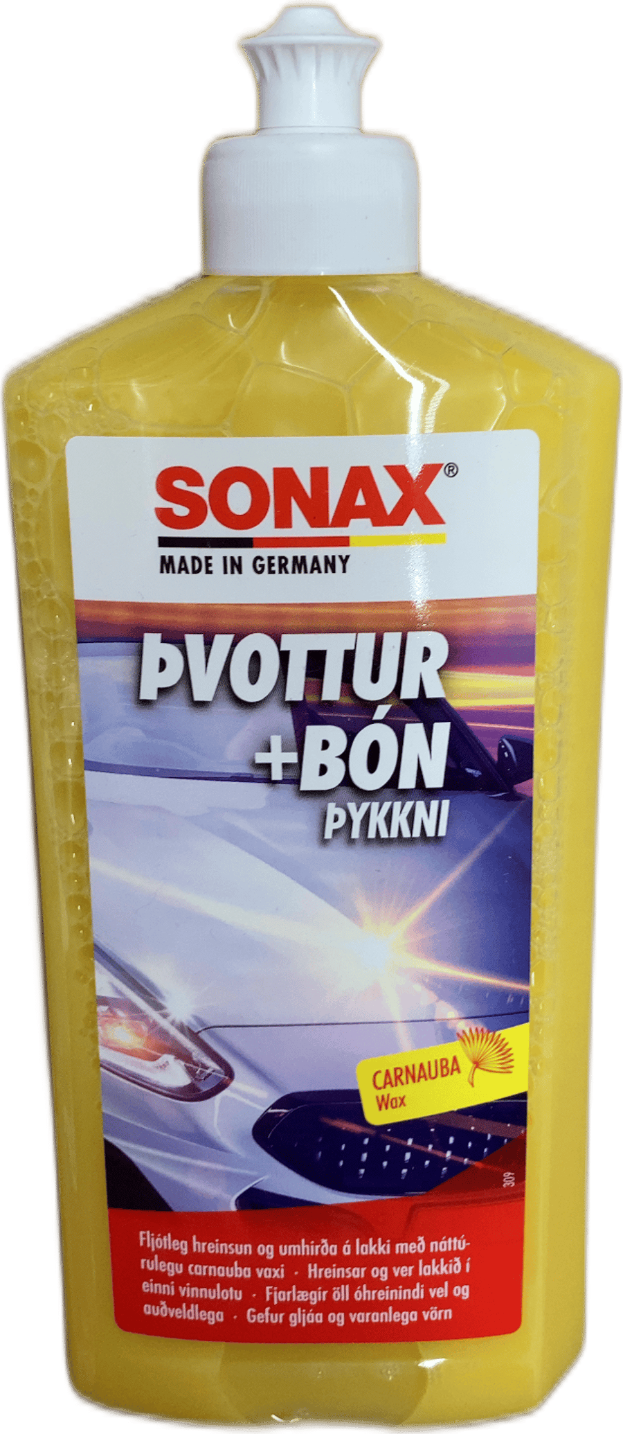 Sonax Þvottur + Bón Þykkni Carnauba Wax 500 ml