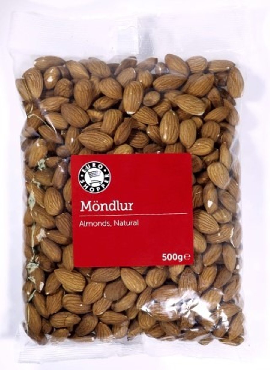 Euro Shopper möndlur með hýði 500 g