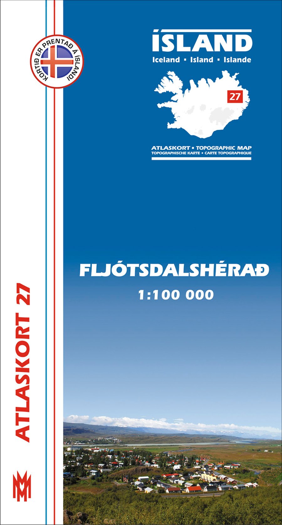 Fljótsdalshérað 1:100 000 - Atlaskort 27
