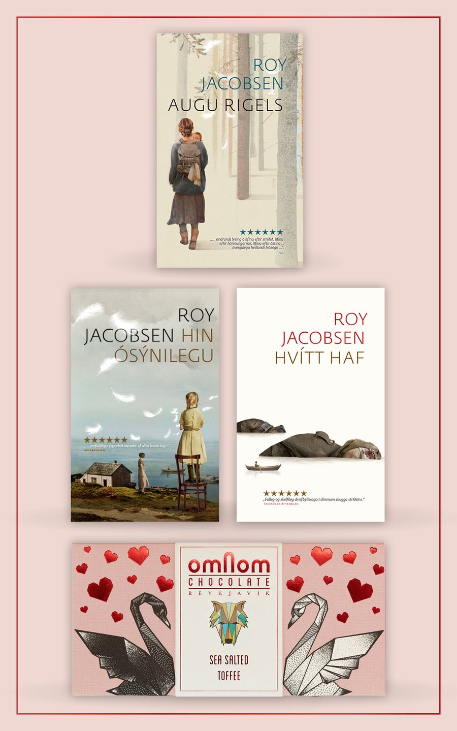 Roy Jacobsen-þríleikurinn og Omnom-súkkulaði