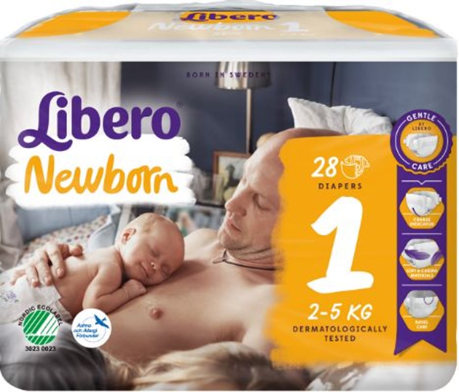 Libero Newborn bleyjur 2-5 kg 28stk