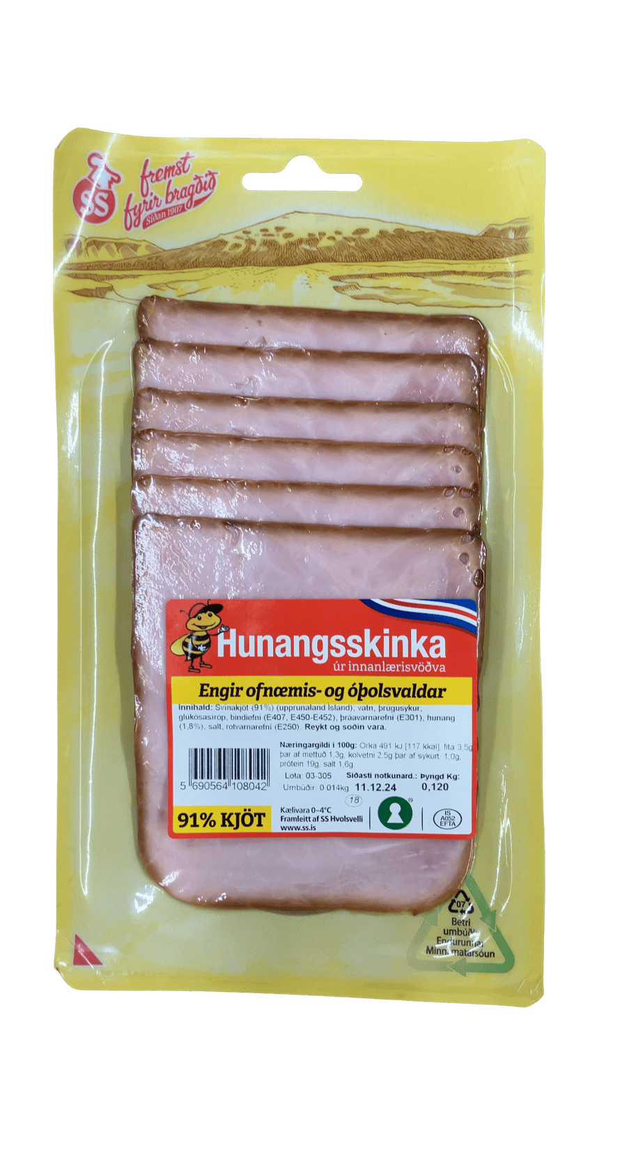 1944 Hunangsskinka úr innanlærisvöðva 120 g