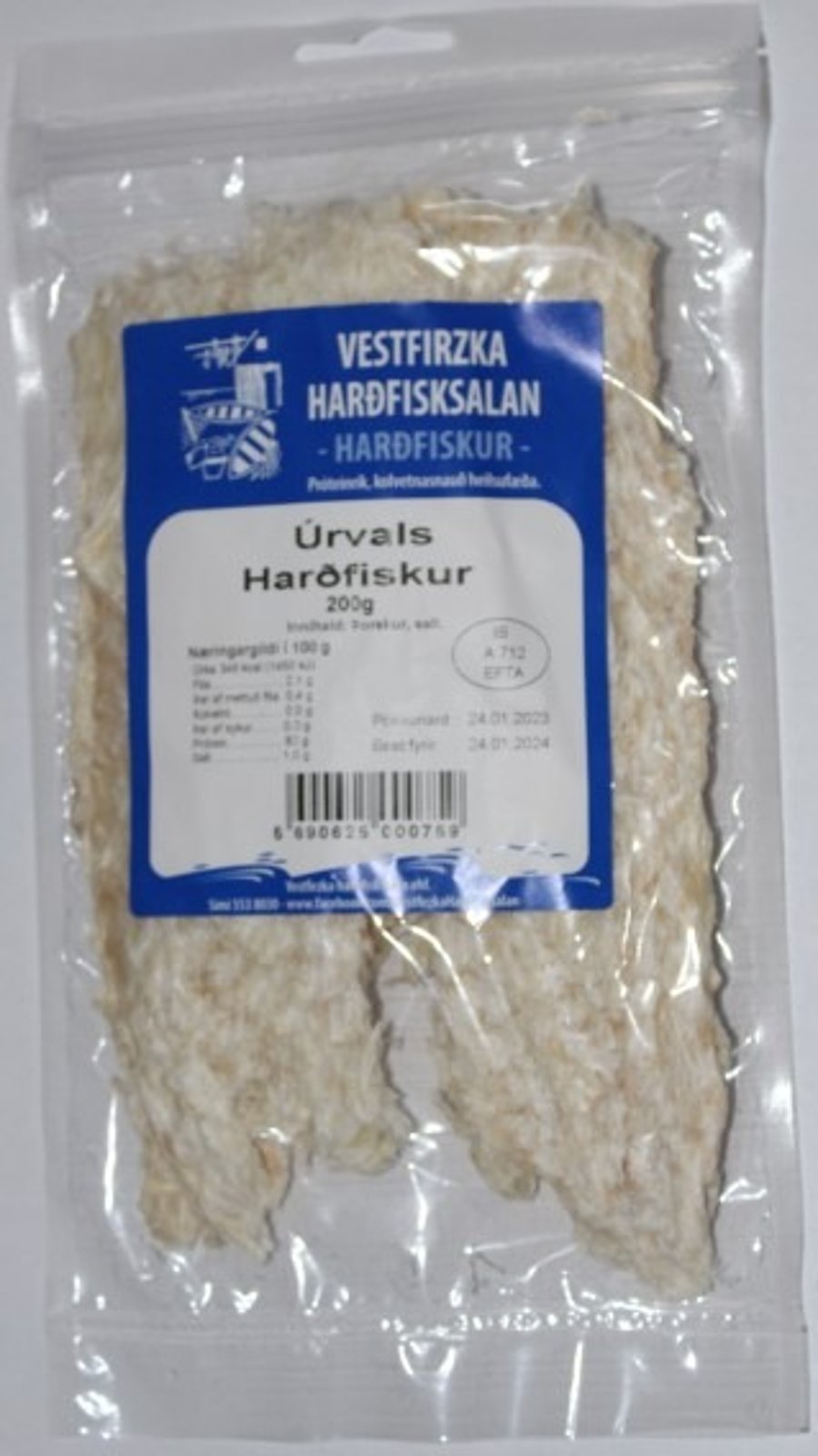 Vestfirzka Harðfisksalan Úrvals harðfiskur 200 g